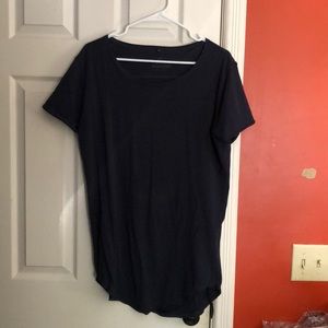 Alphalete scoop neck navy blue shirt